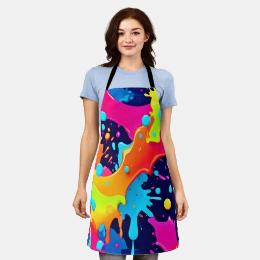 Tablier Neon Paint Explosion (Porté)