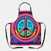 Tablier Neon Peace Mandala (Recto)