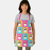 Tablier Neon Père Noël avec lunettes de soleil Cool Motif  (Insitu)