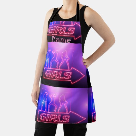 Tablier Neon Pink Girls Sign Thunder_cove (Insitu)