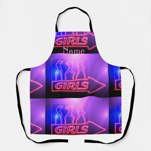 Tablier Neon Pink Girls Sign Thunder_cove (Recto)