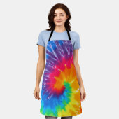 Tablier Neon Rainbow Retro Tie Dye Design (Porté)