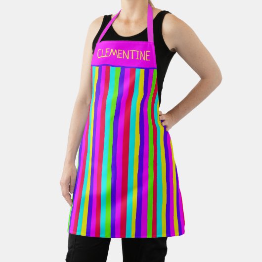 Tablier Neon Rainbow Stripe Custom (Insitu)