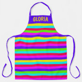 Tablier Neon Rainbow Stripe Custom (Recto)