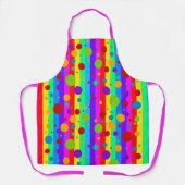 Tablier Neon Rainbow Stripe et Polka Dot (Recto)