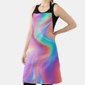 Tablier Neon tendance Pink Blue vert vert vagues abstraite (Insitu)