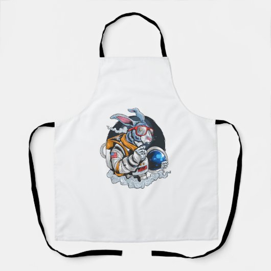 Tablier Nerdy Bunny Astronaut dans l'espace, explorateur s (Recto)