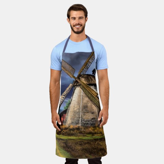 Tablier Netherlands Windmill Landscape Apron (Porté)