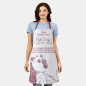 Tablier Nettoyage Maid Janitorial simple spray rose (Porté)