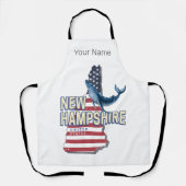 Tablier New Hampshire États-Unis Retro State Map (Recto)
