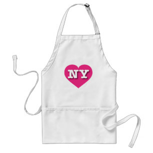 Tablier New York Hot Pink Heart - J'aime NY