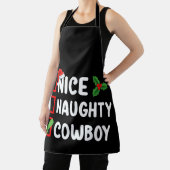 Tablier Nice Naughty Cowboy Liste de Noël (Insitu)