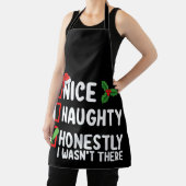 Tablier Nice Naughty Honnêtement Je n'étais pas là Noël (Insitu)