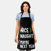 Tablier Nice Naughty Peut-Être L'Année Prochaine Père Noël (Porté)