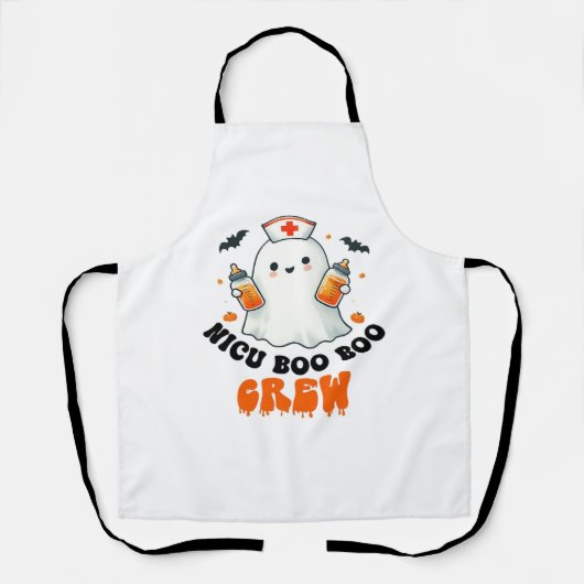 Tablier Nicu boo boo équipage halloween, Nicu Boo Crew Fun (Recto)