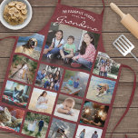 Tablier N'Importe Quel Texte Famille Photo Collage Grand-m<br><div class="desc">Célébrez les joies simples de la famille et des petits-enfants avec un élégant collage photo personnalisé bordeaux et tablier blanc. Les images et tout le texte sont simples à customiser. Citation qui dit "Mon peuple favori appelle-moi grand-mère" peut être personnalisée pour Nana, Grammy, Granny, Gigi, Maman, Maman, Tante, etc. (IMAGE...</div>