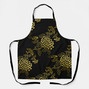 Tablier N'importe quelle couleur avec Chrysanthème or