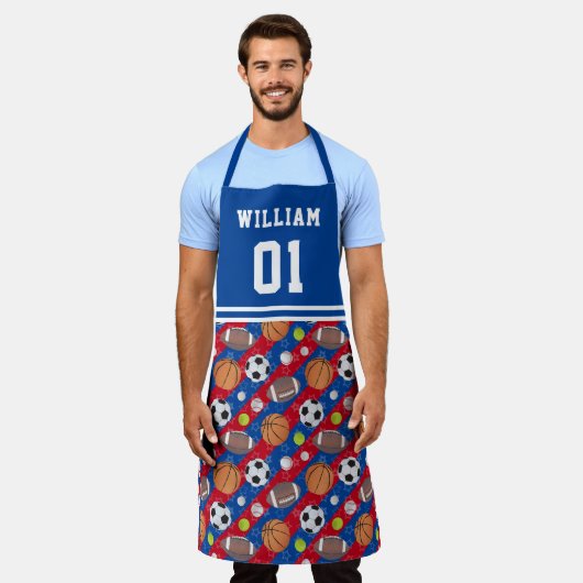Tablier N'importe quelle couleur - Multi Ball Sports Apron (Porté)