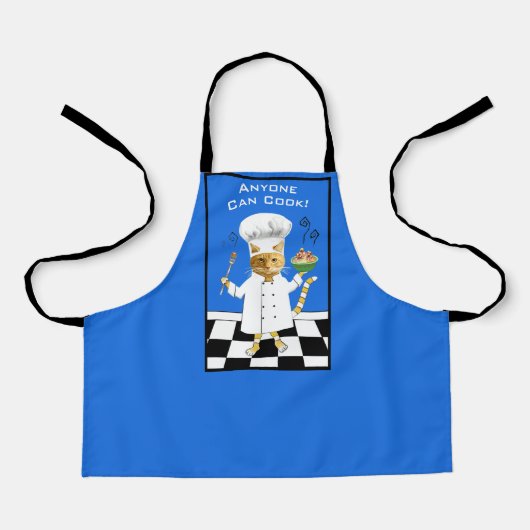 Tablier N'Importe Qui Peut Cuisiner ! Bleu Kitty Apron (Pe (Recto)