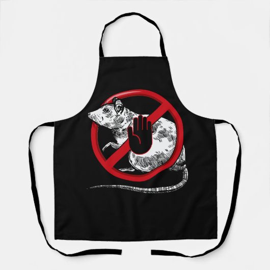 Tablier No Rat Sign Stop Snitching Pest Control Novo Cool (Recto)