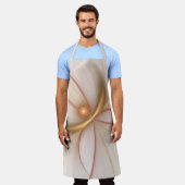 Tablier Noble Cuivre Et Or Abstrait Art Fractal Moderne (Porté)