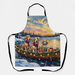 Tablier Noël Afghan Hound Bateau Vacances