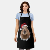Tablier Noël amusant de Capybara (Porté)