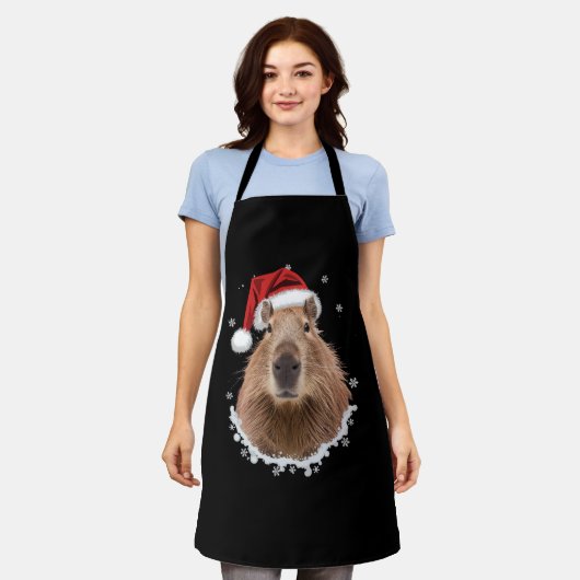 Tablier Noël amusant de Capybara (Porté)