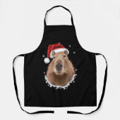 Tablier Noël amusant de Capybara (Recto)