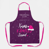 Tablier Noël amusant équipe de famille Santa hat grand-mèr (Recto)