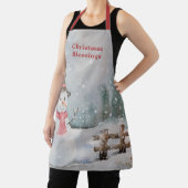 Tablier Noël Ancien Apron Snowman (Insitu)