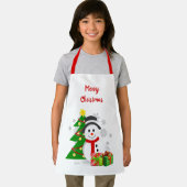 Tablier Noël Arbre et Snowman Vacances Enfants (Insitu)