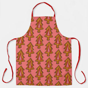 Tablier Noël Arbre Vitrail Verre de vacances Cuisine biscu