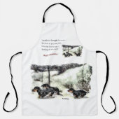 Tablier Noël aux amoureux de Dachshund (Recto)