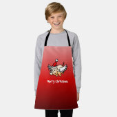 Tablier Noël aux cochons volants (Porté)