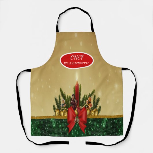 Tablier Noël Balls Branches (Recto)