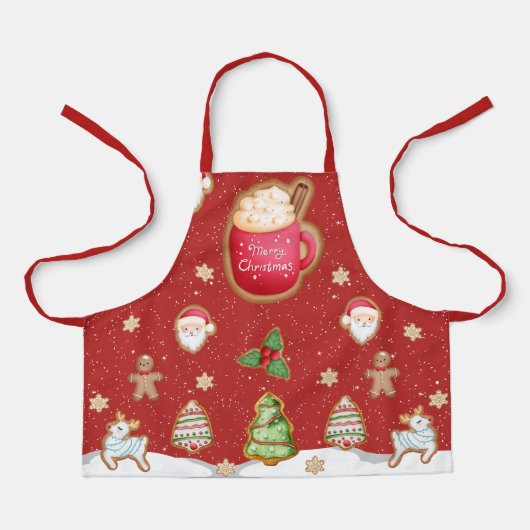 Tablier Noël biscuits de cuisine pour enfants Apron (Recto)
