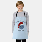 Tablier Noël bleu sans toi (Porté)