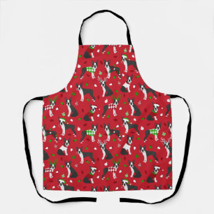 Tablier Noël Boston Terrier Apron