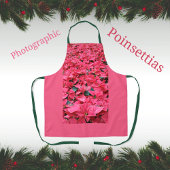 Tablier Noël botanique Rouge Poinsettia