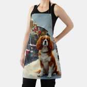 Tablier Noël Cavalier King Charles Spaniel Train (Insitu)