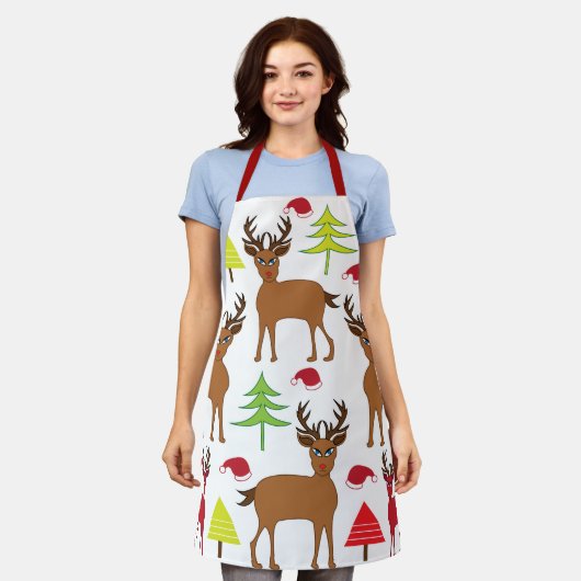 Tablier Noël Cerf Noël (Porté)