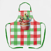 Tablier Noël Check Cupcake Apron (Recto)