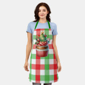 Tablier Noël Check Cupcake Apron (Porté)