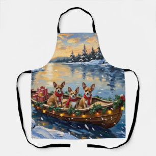 Tablier Noël Chihuahua Bateau Fêtes