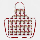 Tablier Noël Chihuahua Père Noël Apron (Recto)