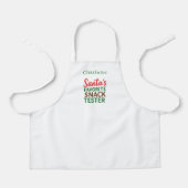 Tablier Noël citation drôle nom du testeur de snack (Recto)