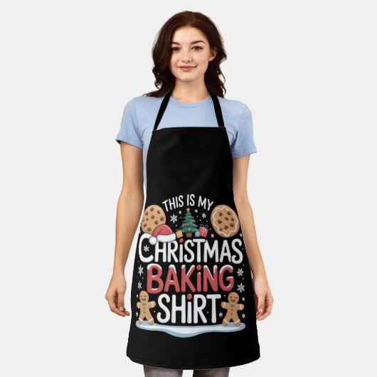 Tablier Noël Cookie Baking Chemise Gingerbread Baker (Porté)