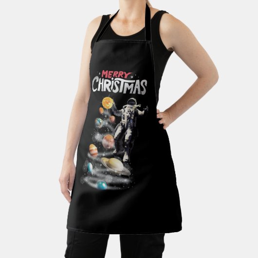 Tablier Noël dans le système solaire spatial L'astronaute (Insitu)