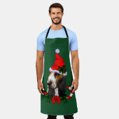 Tablier Noël de Basset Hound (Porté)